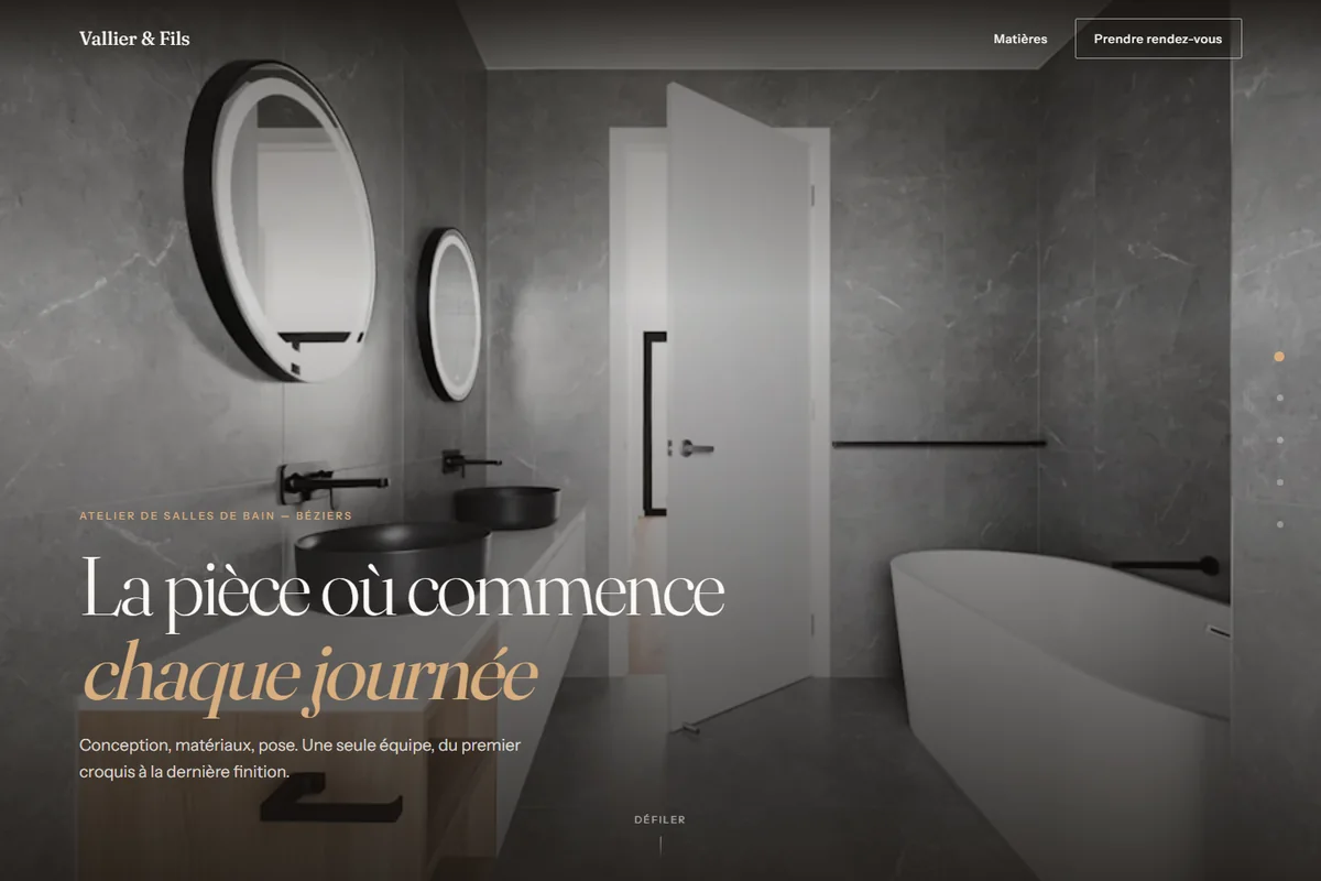 Aperçu du site Vallier & Fils